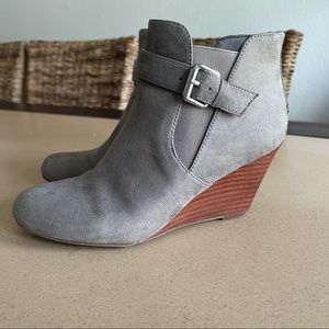 Gerard faux suede wedge bootie